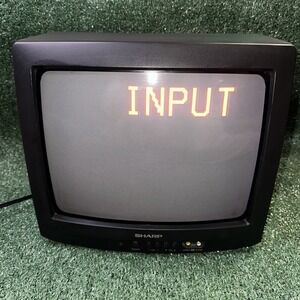 SHARP 13" CRT TV Retro Gaming Color Television Model 13L-M100B No Remote Working